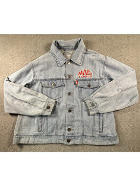 Vintage Mac Tools Denim Trucker Jacket Embroidered Racing Auto Mechanic Men’s XL